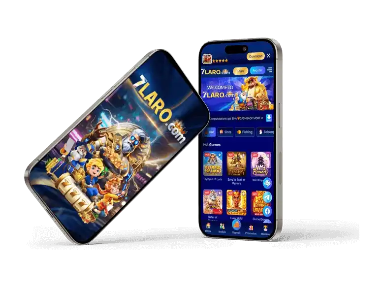 jl1 Mobile phone showing online casino app download screen